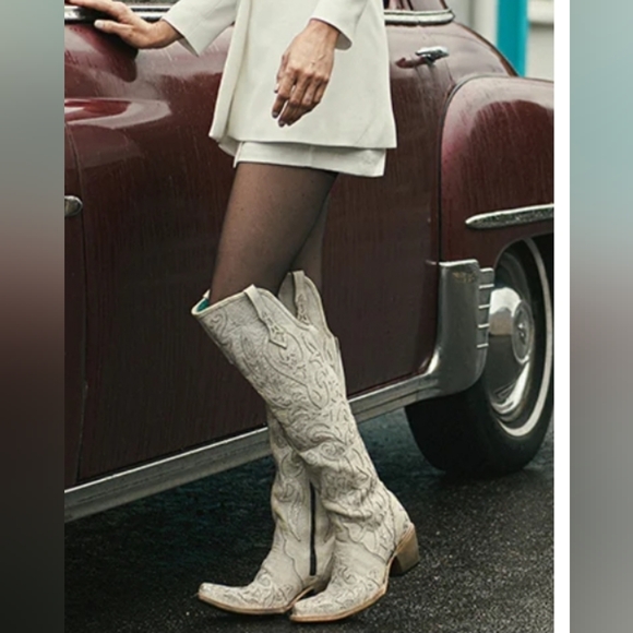 Corral Beige Glitter Overlay Boot - Picture 2 of 16